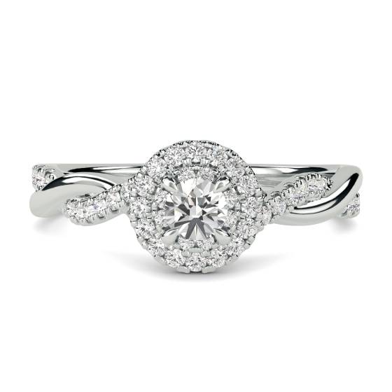 Runder Diamantcluster-Ring