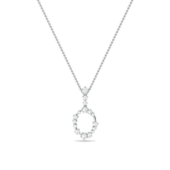 Sprudelnder ovaler Anhänger mit Kette