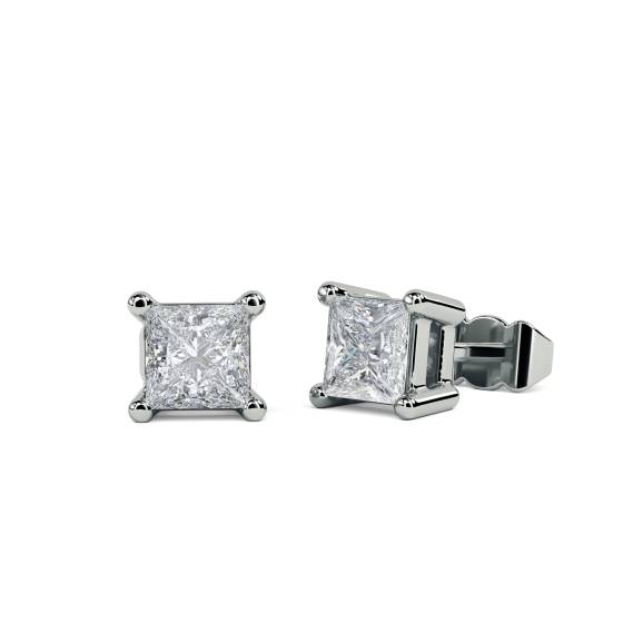 0,50 ct VS/E-F Prinzessdiamant-Ohrstecker