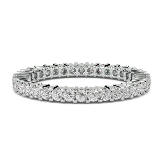 0,50 ct VS/E-F Runder Naturdiamant Voll-Eternity-Ring
