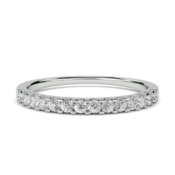 Halb-Ewigkeitsring mit rundem Diamanten (0,20 Karat, SI/G-H)