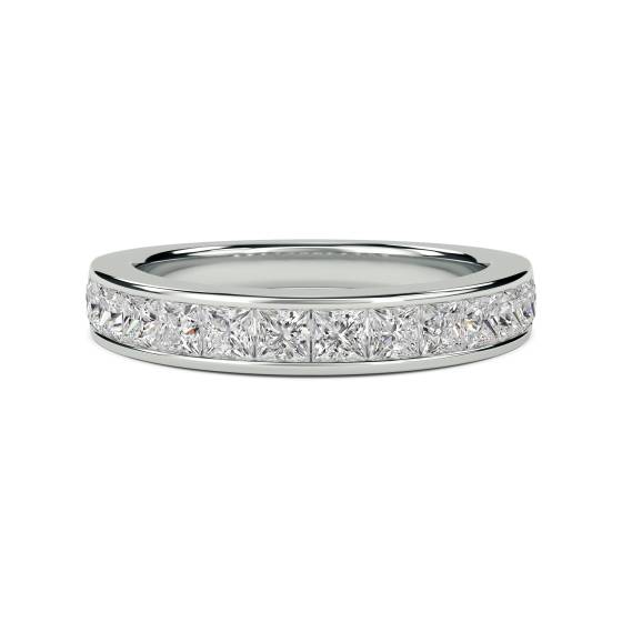 Halb-Ewigkeitsring mit 4 mm Prinzessdiamant