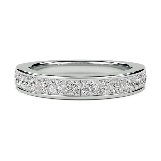 Halb-Ewigkeitsring mit 4 mm Prinzessdiamant