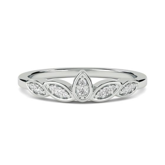 0,10 ct VS/F-G Runder Diamantförmiger Zierring