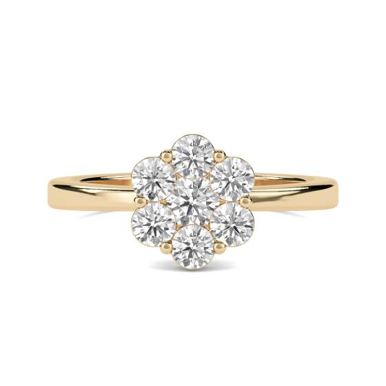 Elegant Round Diamond Cluster Ring