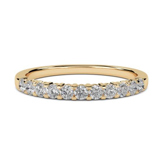 Round Diamond Half Eternity Ring
