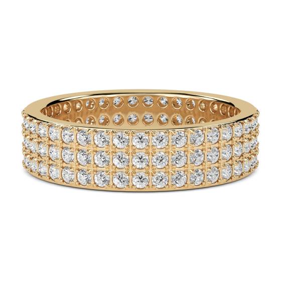 Triple Row Round Diamond Full Eternity Ring