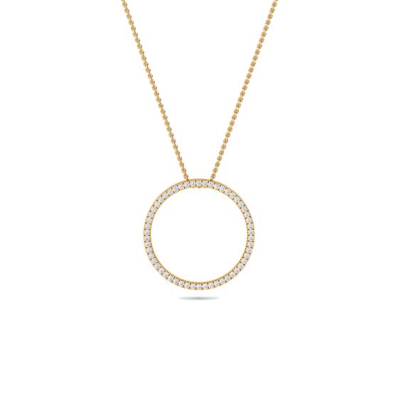 Pave Set Round Diamond Designer Pendant