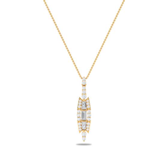 Large Reflection Pendant and Chain