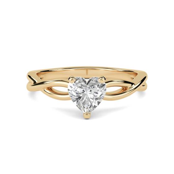Verlobungsring mit Infinity Love Swirl Heart Diamant