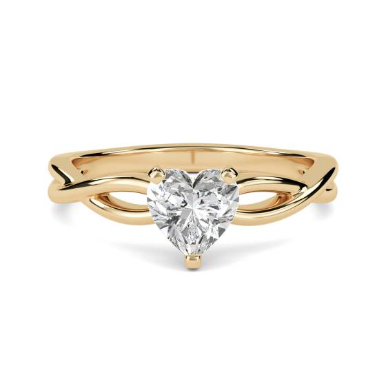 Verlobungsring mit Infinity Love Swirl Heart Diamant