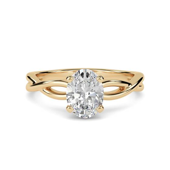Infinity Love Swirl Ovaler Diamant-Verlobungsring