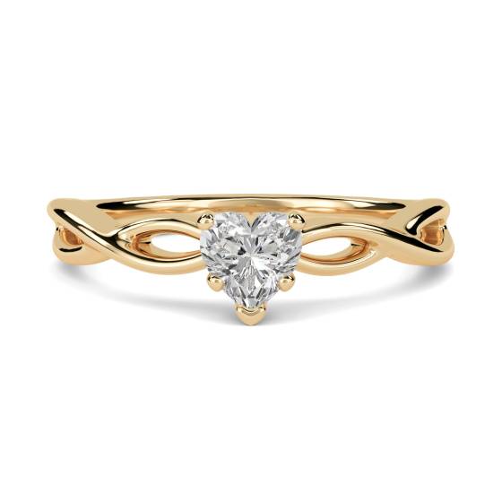 Verlobungsring mit Infinity Love Swirl Heart Diamant