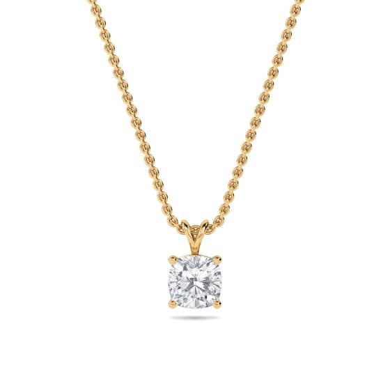Moderner Kissen-Diamant-Solitäranhänger (0,20 Karat, SI/G-H)