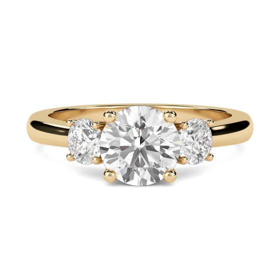 Einzigartiger Diamantring mit 3 Steinen