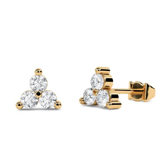Ohrringe mit rundem Diamanten