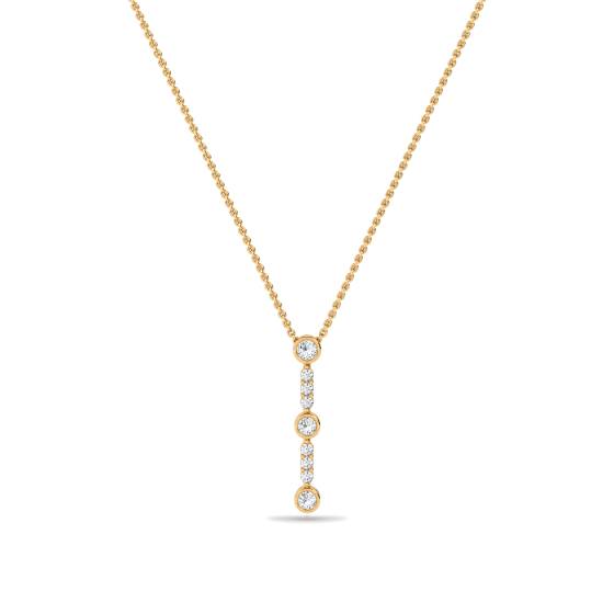 Eleganter Anhänger mit drei runden Diamanten