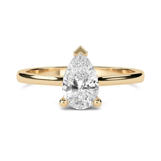 Stilvoller Verlobungsring mit 0,25 ct birnenförmigem Diamanten