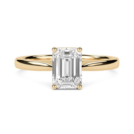 Verlobungsring mit Smaragd und Diamant