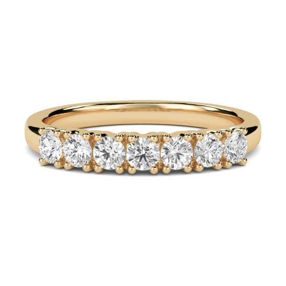 7 Stone Round Diamond Half Eternity Ring