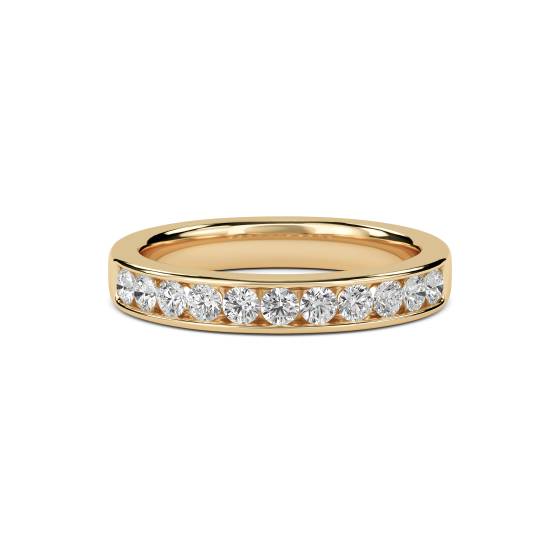 Halb-Ewigkeitsring mit 0,40 ct VS/E-F 3 mm rundem Naturdiamanten