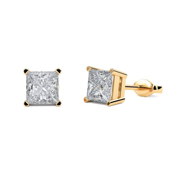 Traditionelle Prinzess-Diamant-Ohrstecker