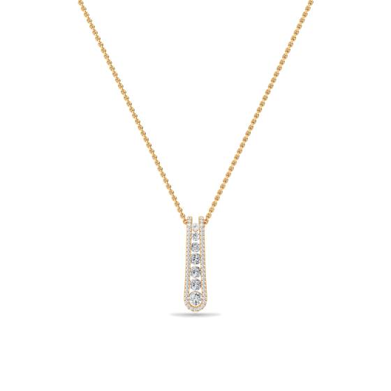 Eleganter Reiseanhänger mit rundem Diamanten