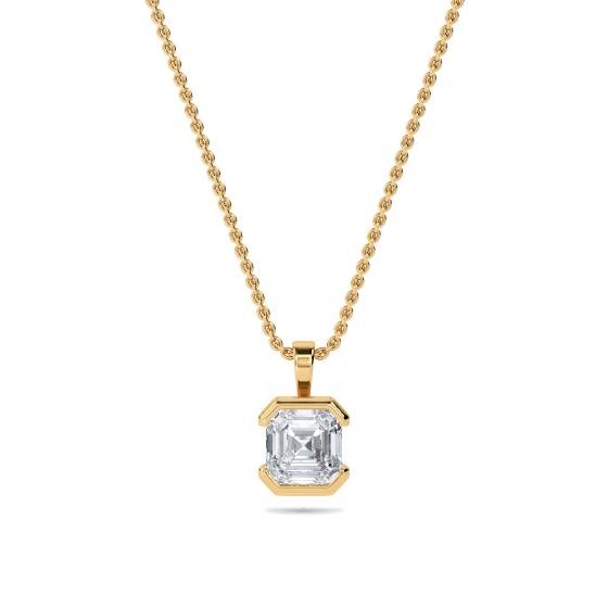 Asscher-Diamant-Solitär-Anhänger
