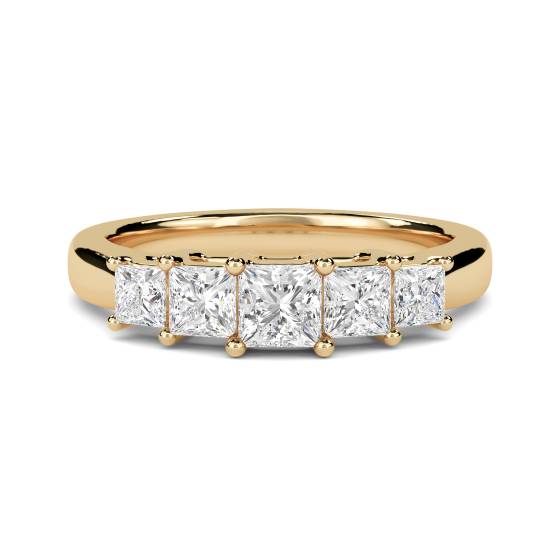 Einzigartiger Prinzess-Diamant-Ewigkeitsring
