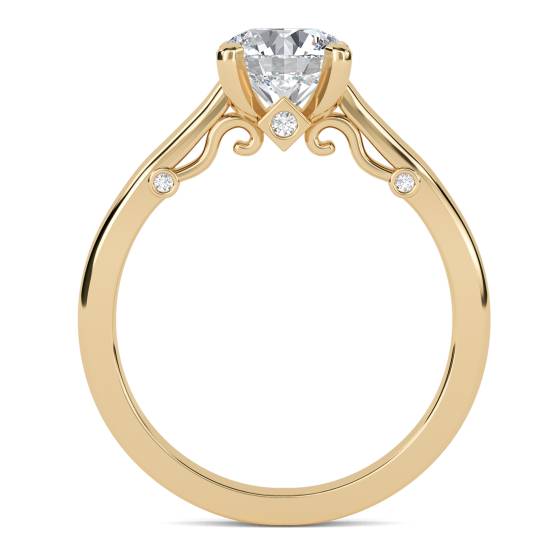 Verlobungsring mit rundem Diamanten