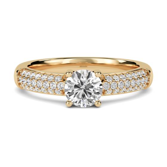 Einzigartiger Vintage-Ring mit rundem Diamanten