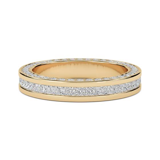 Prinzess- und Runddiamant-Ewigkeitsring