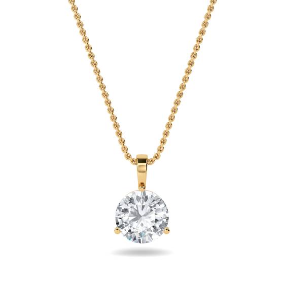 Eleganter Soitaire-Anhänger mit rundem Diamanten