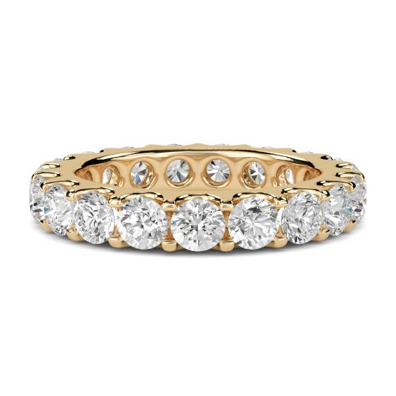 Eleganter, runder Diamantring mit 3,00 ct, durchgehendem Eternity-Design