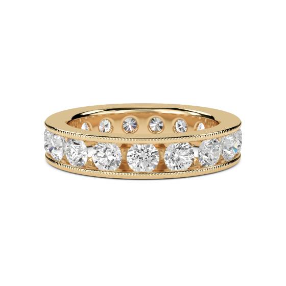 Eleganter, runder Diamantring mit 2,50 ct, der die Ewigkeitsform perfekt ergänzt