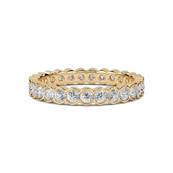 Eleganter, runder Diamantring mit 1,00 ct und Lünettenfassung – ein echter Ewigkeitsring