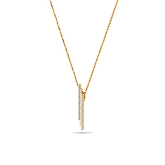 Eleganter Anhänger mit rundem Diamantcluster