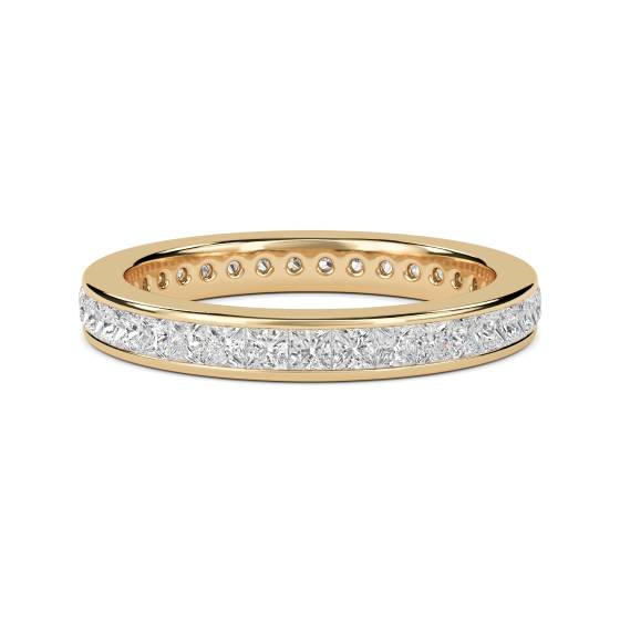 Kanalgefasster Prinzessinnen-Eternity-Diamantring