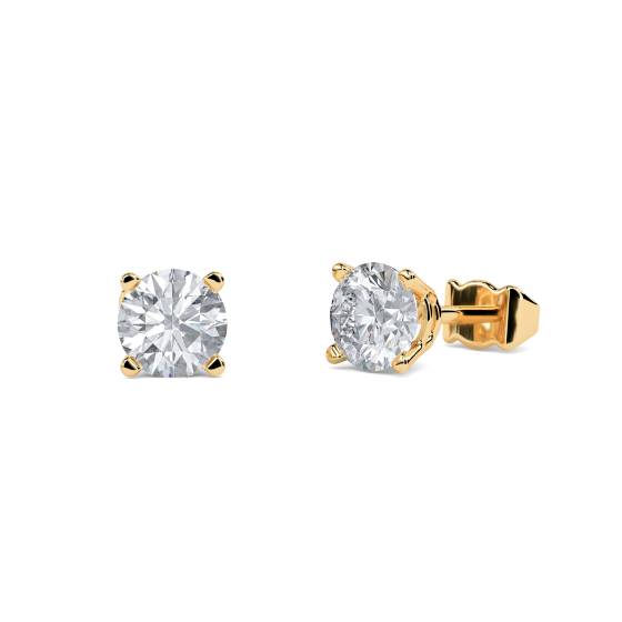 Moderne Designer-Ohrringe mit runden Diamanten