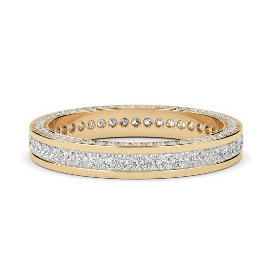 3 Sided Princess Diamond Full Eternity Ring