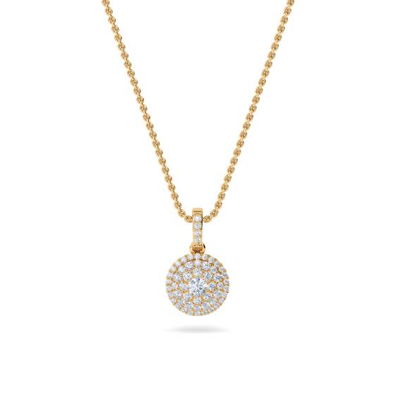 Anhänger mit rundem Diamantcluster