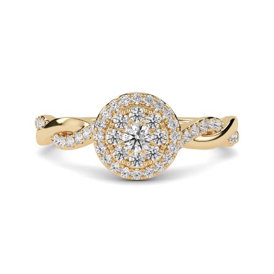Runder Diamantcluster-Ring