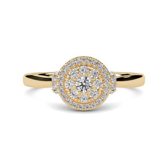 Runder Diamantcluster-Ring