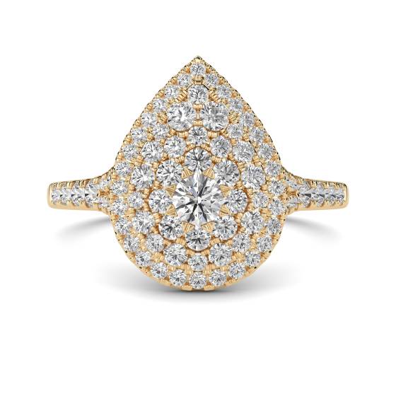 Runder Diamantcluster-Ring