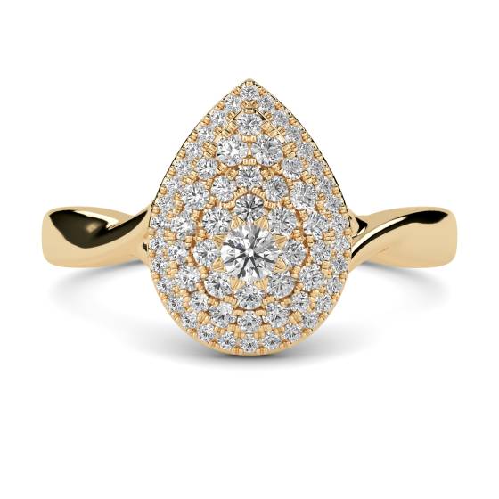 Runder Diamantcluster-Ring
