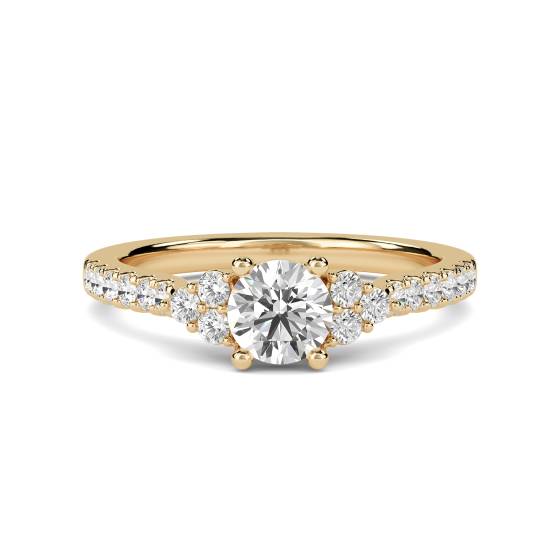 0,80 ct SI/H Runder Diamantclusterring
