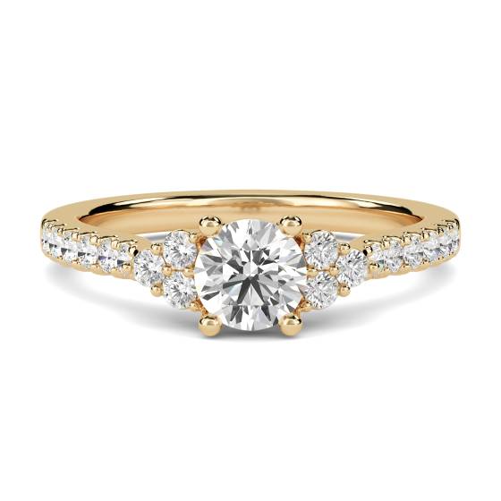 0,80 ct SI/H Runder Diamantclusterring