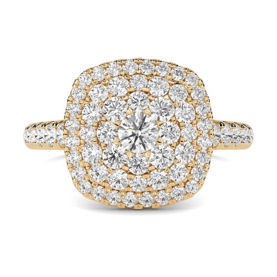Runder Diamantcluster-Ring
