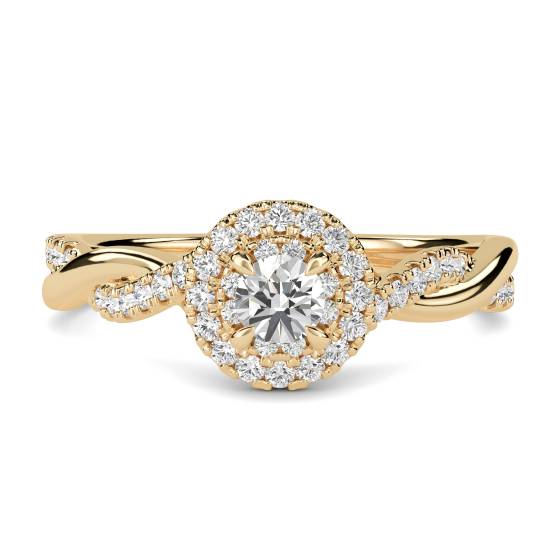 Runder Diamantcluster-Ring