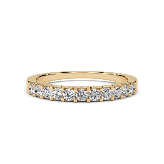 0,50 ct VS/E-F 2,5 mm runder natürlicher Diamant-Ewigkeitsring